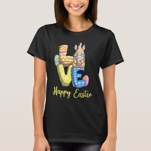 Pasen Bunny Spring Gnome Easter Egg Hunting and B T-shirt (Voorkant)