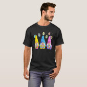 Pasen Bunny Spring Gnome Easter Egg Hunting and B T-shirt (Voorkant volledig)