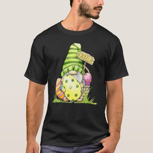 Pasen Bunny Spring Gnome Easter Egg Hunting and B T-shirt (Voorkant)