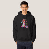 Pasen Bunny Spring Pig Bow Egg Basket Col Hoodie (Voorkant volledig)