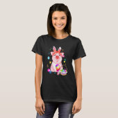 Pasen Bunny Spring Pig bow Egg Hunting Basket col T-shirt (Voorkant volledig)