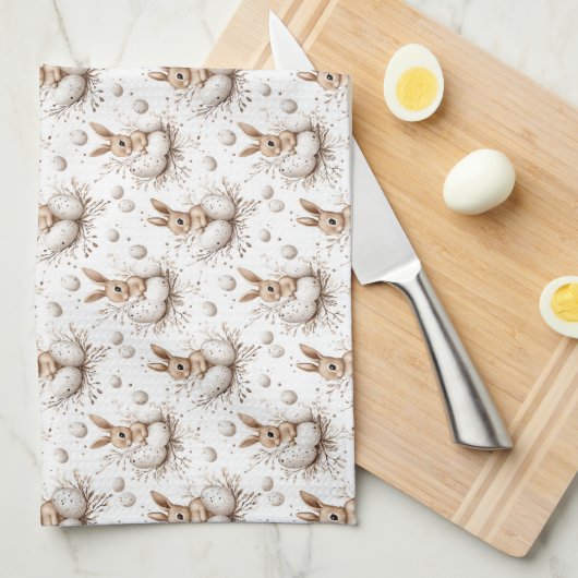 Pasen Bunny Spring Theedoek (Quarter Fold)