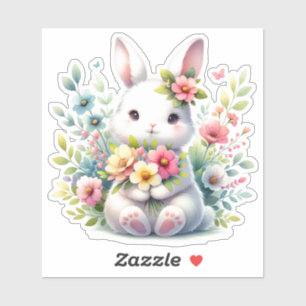 Pasen Bunny Springtime Vakantie Vrolijk Plezier Sticker