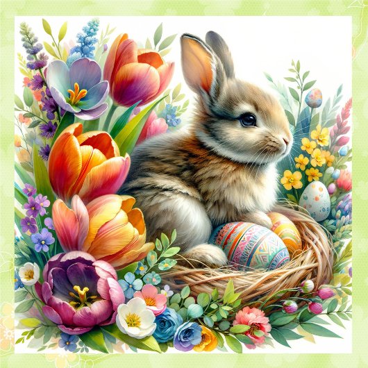 Pasen Bunny Springtime Vakantie Vrolijk Plezier Vierkante Sticker
