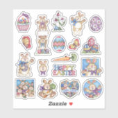 Pasen Bunny Sticker (Vel)