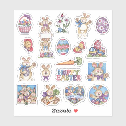 Pasen Bunny Sticker (Vel)