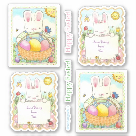 Pasen Bunny Sticker (Voorkant)