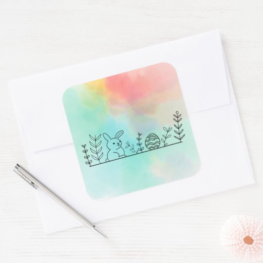 Pasen Bunny Sticker (Envelop)