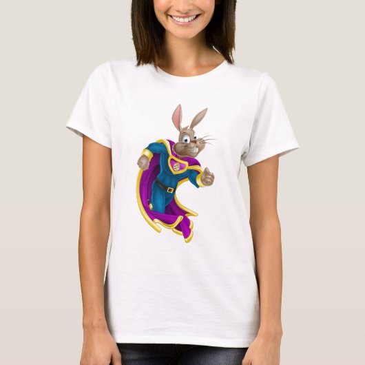 Pasen Bunny Super Hero T-shirt (Voorkant)