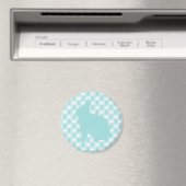 Pasen Bunny Swirls Magnet, Light Blue Magneet (Insitu (Vaatwasser))