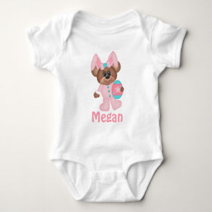 Pasen Bunny Teddy Bear met Egg Baby Draag Romper