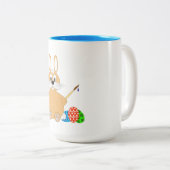 Pasen bunny twee tonde mok. tweekleurige koffiemok (Voorkant rechts)