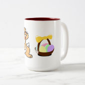 Pasen bunny twee tonde mok. tweekleurige koffiemok (Voorkant rechts)