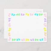 Pasen Bunny Voeten Custom Rand Briefkaart (Voorkant / Achterkant)