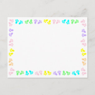 Pasen Bunny Voeten Custom Rand Briefkaart