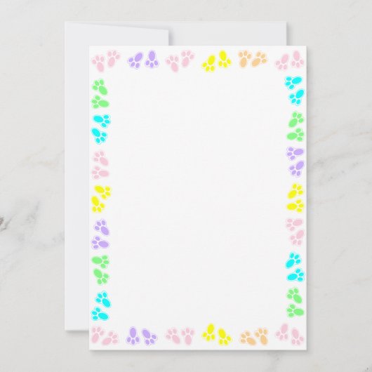 Pasen Bunny Voeten Custom Rand Kaart (Voorkant)