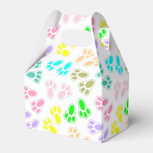 Pasen Bunny Voeten Patroon Aangepast Bedankdoosjes (Voorkant Zijde)