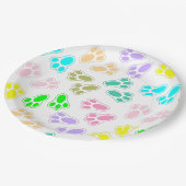 Pasen Bunny Voeten Patroon Aangepast Papieren Bordje (Gekanteld)