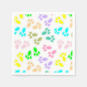 Pasen Bunny Voeten Patroon Aangepast Servet (Voorkant)