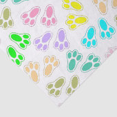 Pasen Bunny Voeten Patroon Aangepast Tissuepapier (Detail)