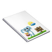 Pasen Bunny wenst een gelukkige Pasen Notitieboek (Rechterzijde)