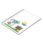 Pasen Bunny wenst een gelukkige Pasen Notitieboek (Linkerzijde)