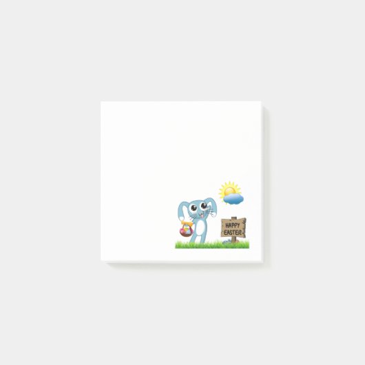 Pasen Bunny wenst een gelukkige Pasen Post-it® Notes (Voorkant)