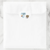 Pasen Bunny wenst Happy Pasen Hart Sticker (Tas)