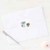 Pasen Bunny wenst Happy Pasen Hart Sticker (Envelop)