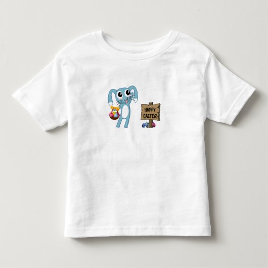 Pasen Bunny wenst Happy Pasen Kinder Shirts (Voorkant)