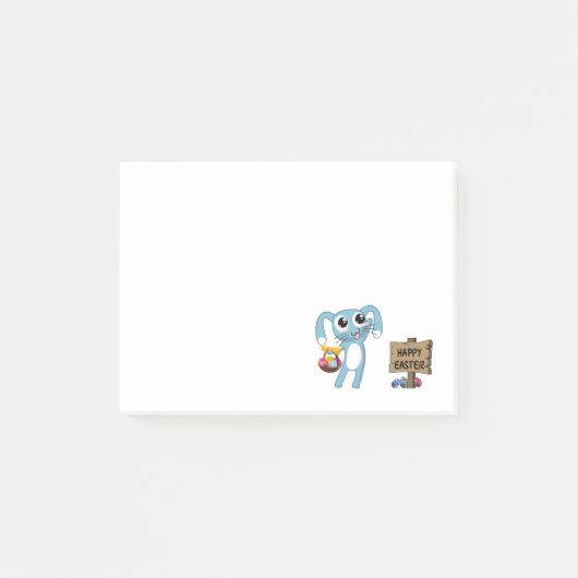 Pasen Bunny wenst Happy Pasen Post-it® Notes (Voorkant)