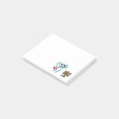 Pasen Bunny wenst Happy Pasen Post-it® Notes (Schuin)