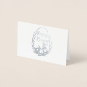 Pasen Bunny Wish Silver Folie Kaarten (Voorkant)