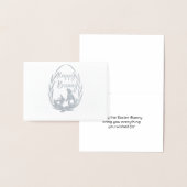Pasen Bunny Wish Silver Folie Kaarten (Display)
