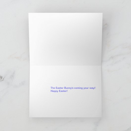 Pasen Bunny's komende groet- of briefkaart (Binnen)