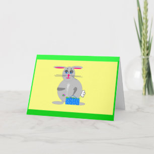 Pasen Bunny's komende groet- of briefkaart
