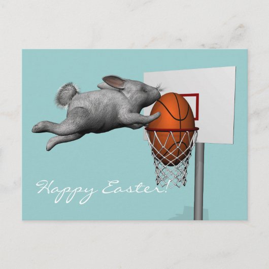Pasen Bunny's perfecte slam-dunk Feestdagenkaart (Voorkant)