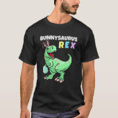 Pasen Bunnysaurus Rex Cool Trex Paasdinosaurus B T-shirt (Voorkant)