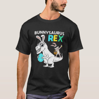 Pasen Bunnysaurus T Rex Dino Dabbing Rabbit Boys T-shirt