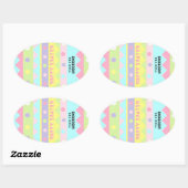 Pasen Cadeau Gift Tags Ovale Sticker (Vel)