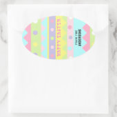 Pasen Cadeau Gift Tags Ovale Sticker (Tas)