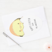 Pasen Cadeaubijsluiter Ovale Sticker (Envelop)