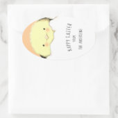 Pasen Cadeaubijsluiter Ovale Sticker (Tas)