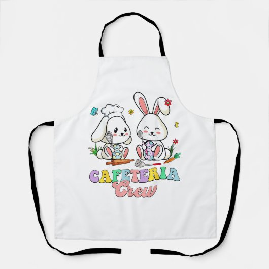 Pasen Cafetaria Bemanning Lunch Dame School Cafeta Schort (Voorkant)