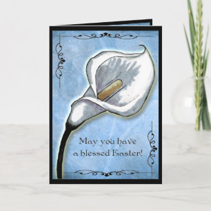 Pasen Calla Lily - Blank Inside Feestdagen Kaart