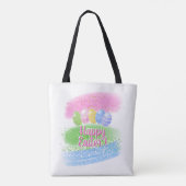 Pasen Canvas tassen, paasgeschenk, Happy Easter Ta Tote Bag (Achterkant)