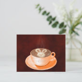 Pasen Cappuccino Art Bunny Briefkaart (Staand voorkant)