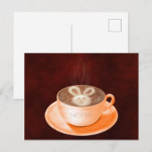 Pasen Cappuccino Art Bunny Briefkaart (Voorkant / Achterkant)