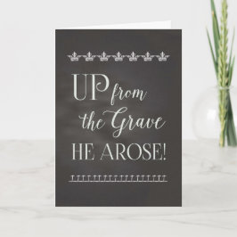 Pasen Chalkboard - Van de Grave die hij heeft! Feestdagen Kaart