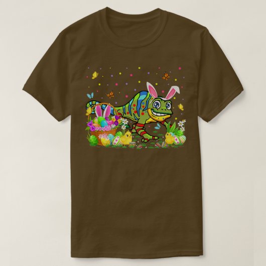Pasen Chameleon Bunny Egg Hunting Chameleon Easte T-shirt (Design voorkant)